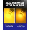 imageAUTOONE 1157 LED Bulb White 6500K 2057 2357 7528 BAY15D LED Bulbs for BackupReverse Light Tail Light Brake Light 300 Brighter Canbus Ready Plug and Play LED Bulbs Pack of 2Amber