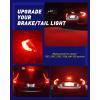 imageAUTOONE 1157 LED Bulb White 6500K 2057 2357 7528 BAY15D LED Bulbs for BackupReverse Light Tail Light Brake Light 300 Brighter Canbus Ready Plug and Play LED Bulbs Pack of 2Red