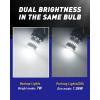 imageAUTOONE 1157 LED Bulb White 6500K 2057 2357 7528 BAY15D LED Bulbs for BackupReverse Light Tail Light Brake Light 300 Brighter Canbus Ready Plug and Play LED Bulbs Pack of 2White