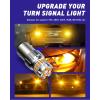 imageAUTOONE 1157 LED Bulb White 6500K 2057 2357 7528 BAY15D LED Bulbs for BackupReverse Light Tail Light Brake Light 300 Brighter Canbus Ready Plug and Play LED Bulbs Pack of 2Amber
