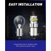 imageAUTOONE 1157 LED Bulb White 6500K 2057 2357 7528 BAY15D LED Bulbs for BackupReverse Light Tail Light Brake Light 300 Brighter Canbus Ready Plug and Play LED Bulbs Pack of 2White