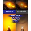 imageAUTOONE 194 LED License Plate Light 300 High Brightness T10 168 2825 W5W Bulbs for Dome Map Door Courtesy Interior Car 6500K White Pack of 2Amber