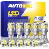 imageAUTOONE 194 LED License Plate Light 300 High Brightness T10 168 2825 W5W Bulbs for Dome Map Door Courtesy Interior Car 6500K White Pack of 2White