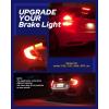 imageAUTOONE 3156 3157 LED Strobe Brake Light Bulbs Super Bright Tail light 3056 3057 4157 3047 4057 3457 Halogen Replacement Bulb Brilliant Red Pack of 2Red