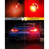 imageAUTOONE 3156 3157 LED Strobe Brake Light Bulbs Super Bright Tail light 3056 3057 4157 3047 4057 3457 Halogen Replacement Bulb Brilliant Red Pack of 2Red