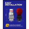 imageAUTOONE 3156 3157 LED Strobe Brake Light Bulbs Super Bright Tail light 3056 3057 4157 3047 4057 3457 Halogen Replacement Bulb Brilliant Red Pack of 2Red