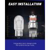 imageAUTOONE 7440 7443 LED Strobe Brake Light Bulb Red 2800LM Flashing Strobe Blinking LED Tail Light Bulbs for T20 W21W 7441 7444 7443R 300 Brighter Canbus Ready Plug and Play Stop Bulbs Pack of 2Red