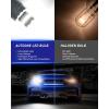imageAUTOONE 7440 7443 LED Strobe Brake Light Bulb Red 2800LM Flashing Strobe Blinking LED Tail Light Bulbs for T20 W21W 7441 7444 7443R 300 Brighter Canbus Ready Plug and Play Stop Bulbs Pack of 2White