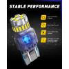 imageAUTOONE 7440 7443 LED Strobe Brake Light Bulb Red 2800LM Flashing Strobe Blinking LED Tail Light Bulbs for T20 W21W 7441 7444 7443R 300 Brighter Canbus Ready Plug and Play Stop Bulbs Pack of 2White