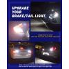 imageAUTOONE 7440 7443 LED Strobe Brake Light Bulb Red 2800LM Flashing Strobe Blinking LED Tail Light Bulbs for T20 W21W 7441 7444 7443R 300 Brighter Canbus Ready Plug and Play Stop Bulbs Pack of 2White