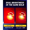 imageAUTOONE 7440 7443 LED Strobe Brake Light Bulb Red 2800LM Flashing Strobe Blinking LED Tail Light Bulbs for T20 W21W 7441 7444 7443R 300 Brighter Canbus Ready Plug and Play Stop Bulbs Pack of 2Red