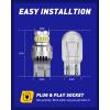imageAUTOONE 7440 7443 LED Strobe Brake Light Bulb Red 2800LM Flashing Strobe Blinking LED Tail Light Bulbs for T20 W21W 7441 7444 7443R 300 Brighter Canbus Ready Plug and Play Stop Bulbs Pack of 2White
