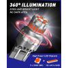 imageAUTOONE 7440 7443 LED Strobe Brake Light Bulb Red 2800LM Flashing Strobe Blinking LED Tail Light Bulbs for T20 W21W 7441 7444 7443R 300 Brighter Canbus Ready Plug and Play Stop Bulbs Pack of 2Red