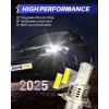 imageAUTOONE 9005 HB3 LED Bulbs Same OEM Size 18000LM 500 Brighter Canbus Plug and Play Fog Light Replacement 6000K White Pack of 29003H4HB2