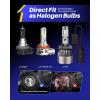 imageAUTOONE 9005 HB3 LED Bulbs Same OEM Size 18000LM 500 Brighter Canbus Plug and Play Fog Light Replacement 6000K White Pack of 29005HB3