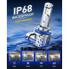 imageAUTOONE 9005 HB3 LED Bulbs Same OEM Size 18000LM 500 Brighter Canbus Plug and Play Fog Light Replacement 6000K White Pack of 2H119005