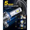 imageAUTOONE 9012 Bulbs 40000LM 1000 Brighter HIR2 Powersport Fog Bulbs with Cooling Fan for 50000 Hours Longer Lifespan IP68 Waterproof Quick Installation Pack of 2 UV Prevention9005HB3