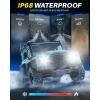 imageAUTOONE 9012 Bulbs 40000LM 1000 Brighter HIR2 Powersport Fog Bulbs with Cooling Fan for 50000 Hours Longer Lifespan IP68 Waterproof Quick Installation Pack of 2 UV Prevention9005HB3