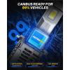 imageAUTOONE 9012 Bulbs 40000LM 1000 Brighter HIR2 Powersport Fog Bulbs with Cooling Fan for 50000 Hours Longer Lifespan IP68 Waterproof Quick Installation Pack of 2 UV Prevention9005HB3