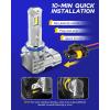 imageAUTOONE H1 LED Light Bulb 400 Super Brighter 11 Halogen Size 6500K White Fog Bulbs Plug and Play Pack of 29005HB39006HB4