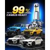 imageAUTOONE H1 LED Light Bulb 400 Super Brighter 11 Halogen Size 6500K White Fog Bulbs Plug and Play Pack of 29006HB4