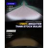 imageAUTOONE H1 LED Light Bulb 400 Super Brighter 11 Halogen Size 6500K White Fog Bulbs Plug and Play Pack of 29006HB4