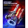 imageAUTOONE H1 LED Light Bulb 400 Super Brighter 11 Halogen Size 6500K White Fog Bulbs Plug and Play Pack of 29012HIR2