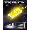 imageAUTOONE H1 LED Light Bulb 400 Super Brighter 11 Halogen Size 6500K White Fog Bulbs Plug and Play Pack of 29012HIR2