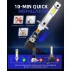 imageAUTOONE H1 LED Light Bulb 400 Super Brighter 11 Halogen Size 6500K White Fog Bulbs Plug and Play Pack of 2H1