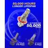 imageAUTOONE H1 LED Light Bulb 400 Super Brighter 11 Halogen Size 6500K White Fog Bulbs Plug and Play Pack of 2H139008