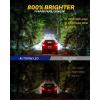 imageAUTOONE H1 LED Light Bulb 400 Super Brighter 11 Halogen Size 6500K White Fog Bulbs Plug and Play Pack of 2H139008