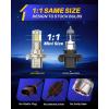 imageAUTOONE H1 LED Light Bulb 400 Super Brighter 11 Halogen Size 6500K White Fog Bulbs Plug and Play Pack of 2H139008