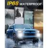 imageAUTOONE H1 LED Light Bulb 400 Super Brighter 11 Halogen Size 6500K White Fog Bulbs Plug and Play Pack of 2H3