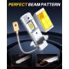 imageAUTOONE H1 LED Light Bulb 400 Super Brighter 11 Halogen Size 6500K White Fog Bulbs Plug and Play Pack of 2H3