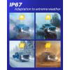 imageAUTOONE H10 9145 LED Fog Light Bulbs 10000 LM 6000K Cool White Light 400 Brightness 9140 H10 Fog Light DRL Replacement for Trucks Cars Play and Plug Pack of 2Cool White