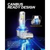imageAUTOONE HB3 9005 LED Light Bulbs White 6000K Super Bright Fanless Mini Size Plug and Play Pack of 2H11H9H89005HB3