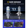 imageAUTOONE HB3 9005 LED Light Bulbs White 6000K Super Bright Fanless Mini Size Plug and Play Pack of 2H4HB29003