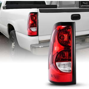 imageAUTOONE  For 2003 2004 2005 2006 Chevy Silverado Tail Light Assembly Factory OEM Taillights Compatible with Chevrolet Silverado 1500 2500HD 3500 Passenger SideRHDriver SideLH