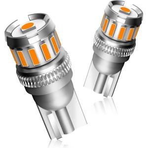 imageAUTOONE 194 LED License Plate Light 300 High Brightness T10 168 2825 W5W Bulbs for Dome Map Door Courtesy Interior Car 6500K White Pack of 2Amber