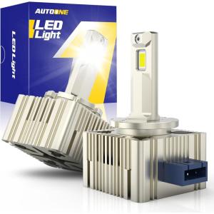 imageAUTOONE 2025 Latest D3S Bulbs 1000 Brighter D3S Bulbs 34000 Lumens 6000K Brightest D3R Fog Light 50000 Hours Longer LifespanD1SD1R