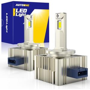 imageAUTOONE 2025 Latest D3S Bulbs 1000 Brighter D3S Bulbs 34000 Lumens 6000K Brightest D3R Fog Light 50000 Hours Longer LifespanD3SD3R
