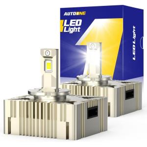 imageAUTOONE 2025 Latest D3S Bulbs 1000 Brighter D3S Bulbs 34000 Lumens 6000K Brightest D3R Fog Light 50000 Hours Longer LifespanD5SD5R