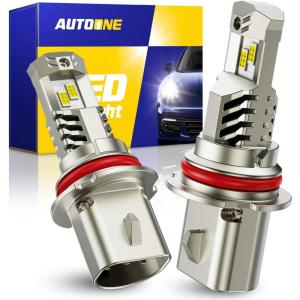 imageAUTOONE 9005 HB3 LED Bulbs Same OEM Size 18000LM 500 Brighter Canbus Plug and Play Fog Light Replacement 6000K White Pack of 29007HB5