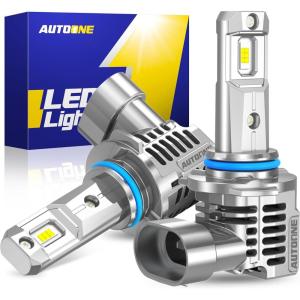 imageAUTOONE 9012 Bulbs 40000LM 1000 Brighter HIR2 Powersport Fog Bulbs with Cooling Fan for 50000 Hours Longer Lifespan IP68 Waterproof Quick Installation Pack of 2 UV Prevention9005HB3