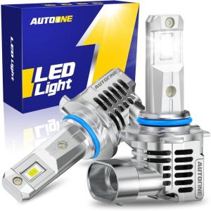 imageAUTOONE 9012 Bulbs 40000LM 1000 Brighter HIR2 Powersport Fog Bulbs with Cooling Fan for 50000 Hours Longer Lifespan IP68 Waterproof Quick Installation Pack of 2 UV PreventionHIR29012