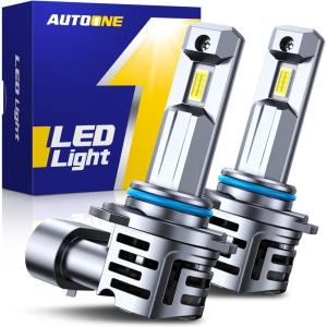 imageAUTOONE 9012 LED Bulb 800 Brighter 3 Min Quick Install 20 Years Lifespan No Flicker 99 Compatibility9005HB3
