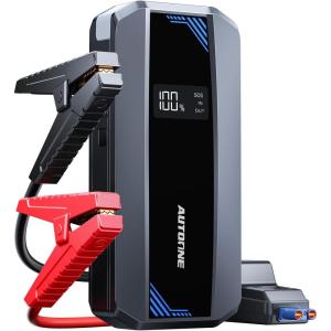 imageAUTOONE Car Jump Starter 5800A Battery Booster Portable Battery Pack for All Gas 10L Diesel 12V Jump Box with Smart Jumper Cable for Car Battery Vehicle Lithium Starter LCD Display wLED Light