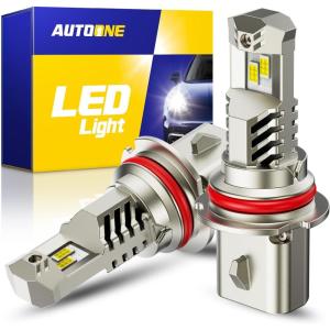 imageAUTOONE HB3 9005 LED Light Bulbs White 6000K Super Bright Fanless Mini Size Plug and Play Pack of 29OO7HB5