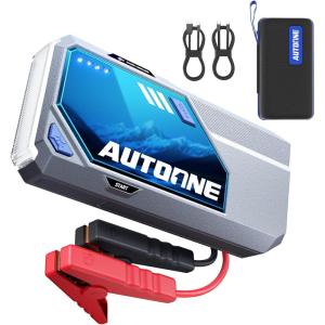 imageAUTOONE M5 8500A Car Jump Starter 12V Battery Jumper Starter Portable All GasAll Diesel 168W DC Jump Box for Car Battery with Builtin Booster TypeC Fast Charge ampamp Jumper Cables Jump Pack