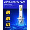 imageAUTOONE Upgraded 9005HB3 LED Light Bulbs 600 Ultra Brightness 6500K Cool White 11 Halogen Size Replacement 60000Hrs Long Service Life with Turbo Fan Plug and Play Fog Lamps Pack of 2H1
